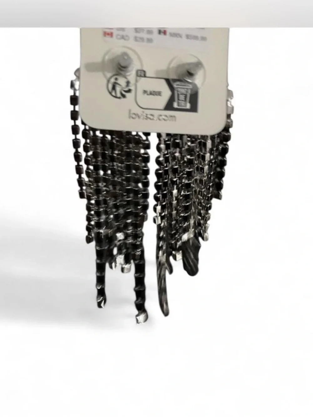 Lovisa Crystal Fringe Drop Earrings - Silver